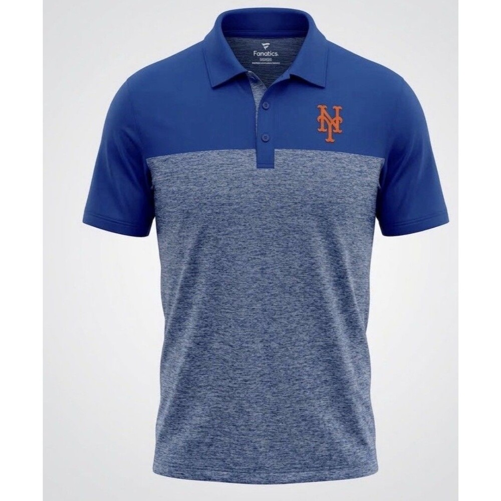 New York Mets Fanatics Performance Polo Shirt Men's XL Blue MLB Golf Athletic